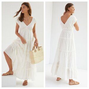 NWT Anthropologie Susie Eyelet Tiered Maxi Dress XL